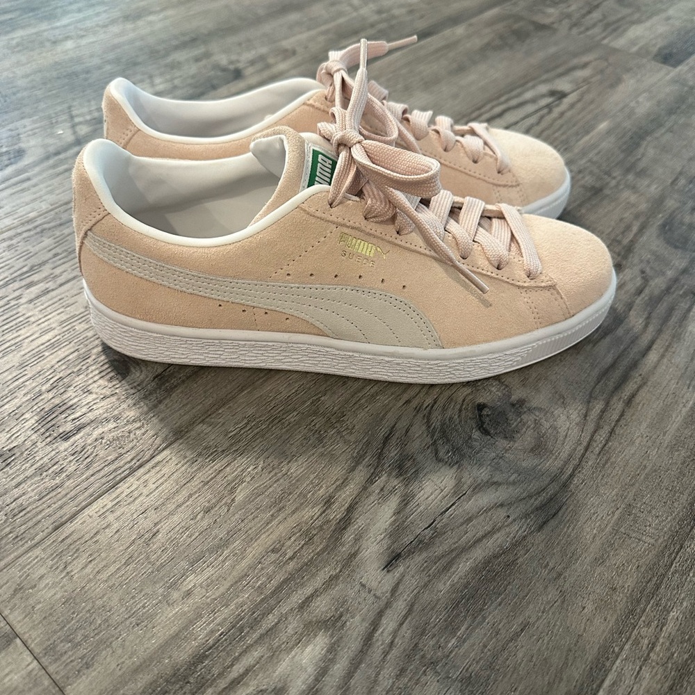 Puma Suede Sneakers in Soft Peach